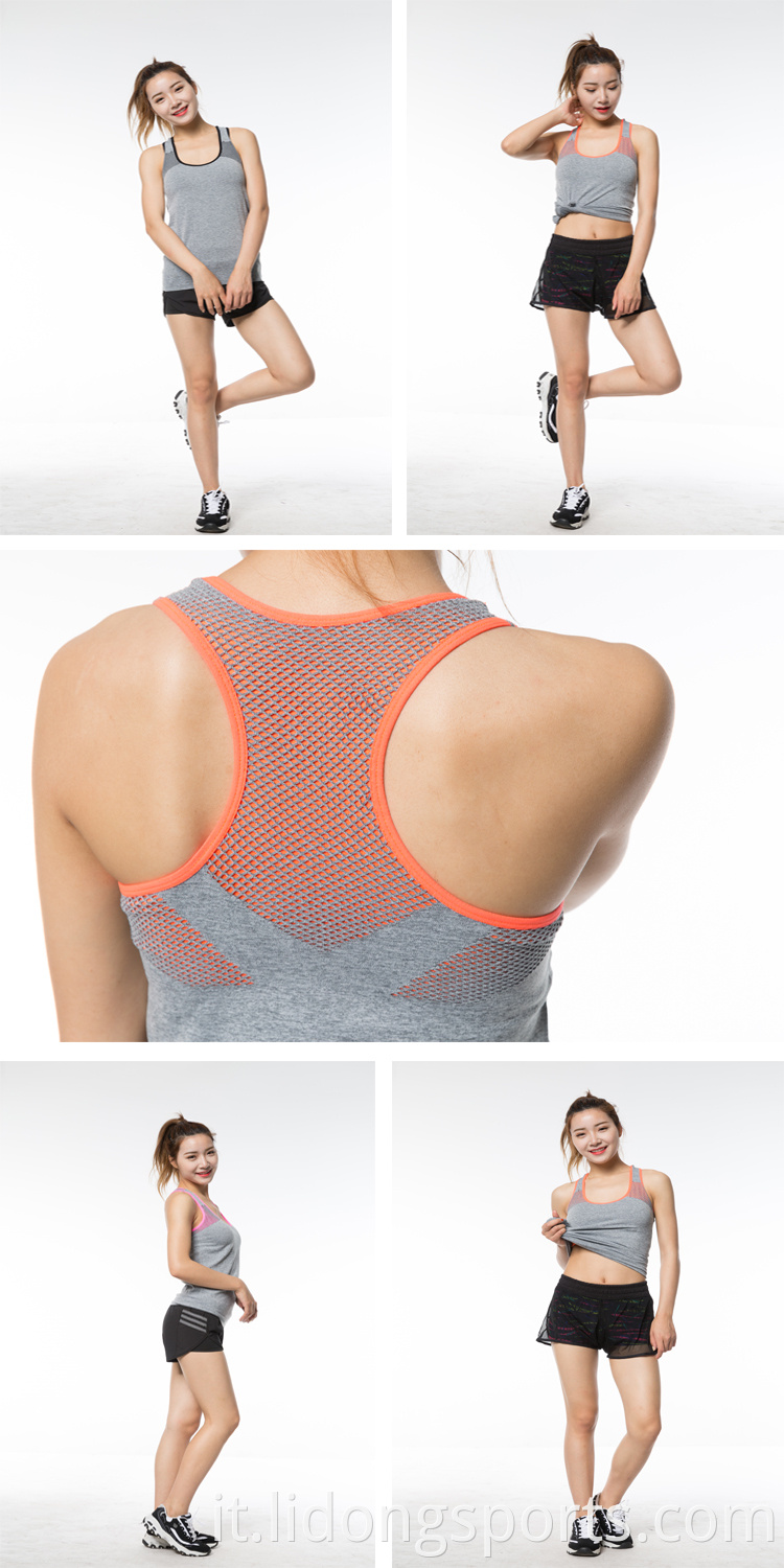 abbigliamento fitness di alta qualità personalizzato da donna all'ingrosso yoga sport top